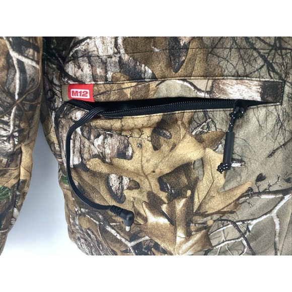 Milwaukee M12 Jacket Heat Gear Realtree Camo Size XL Hunting No Battery - Picture 4 of 12